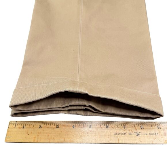 Brooks Brothers Pants Mens 36 x 29 Khaki Elliot Pleated Cuffed Advantage Chinos - Picture 12 of 16